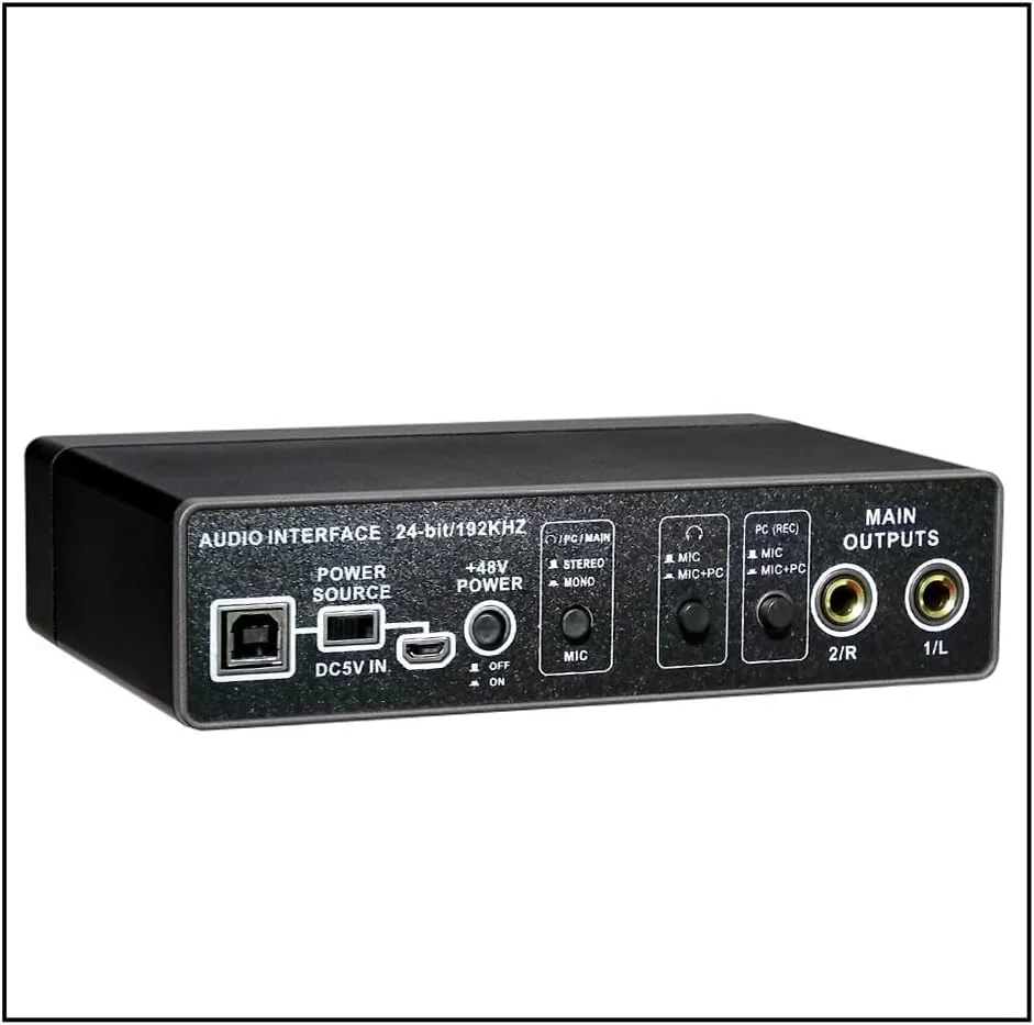 پری امپ میکروفون قابل حمل، کارت صدای USB رابط صوتی قابل حمل، تجهیزات میکس دیجیتال ضبط کامپیوتر