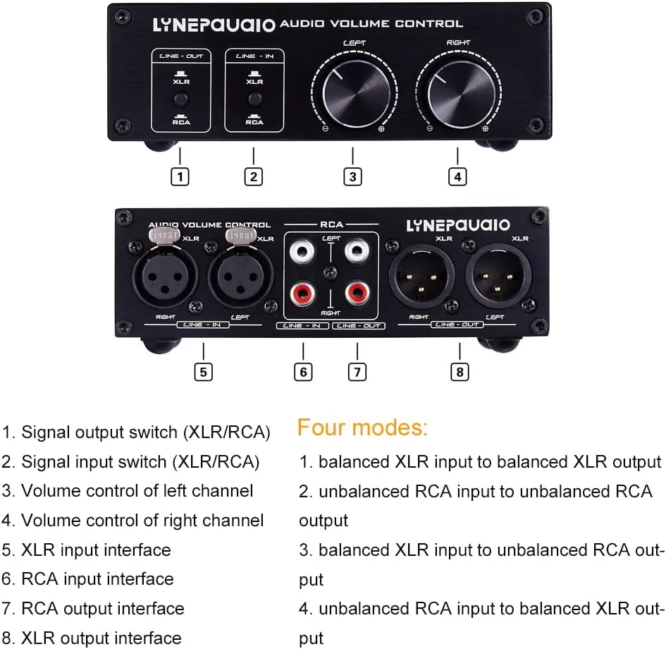 کنترل کننده صدا OUNA، کنترل کننده حجم صدای پسیو با حالت کاملاً متعادل و تک سر XLR و رابط RCA برای سیستم استریو خانگی، پیش تقویت کننده بلندگو کنترل کننده صدا OUNA، کنترل کننده حجم صدای پسیو با حالت کاملاً متعادل و تک سر XLR و رابط RCA برای سیستم استریو خانگی، پیش تقویت کننده بلندگو