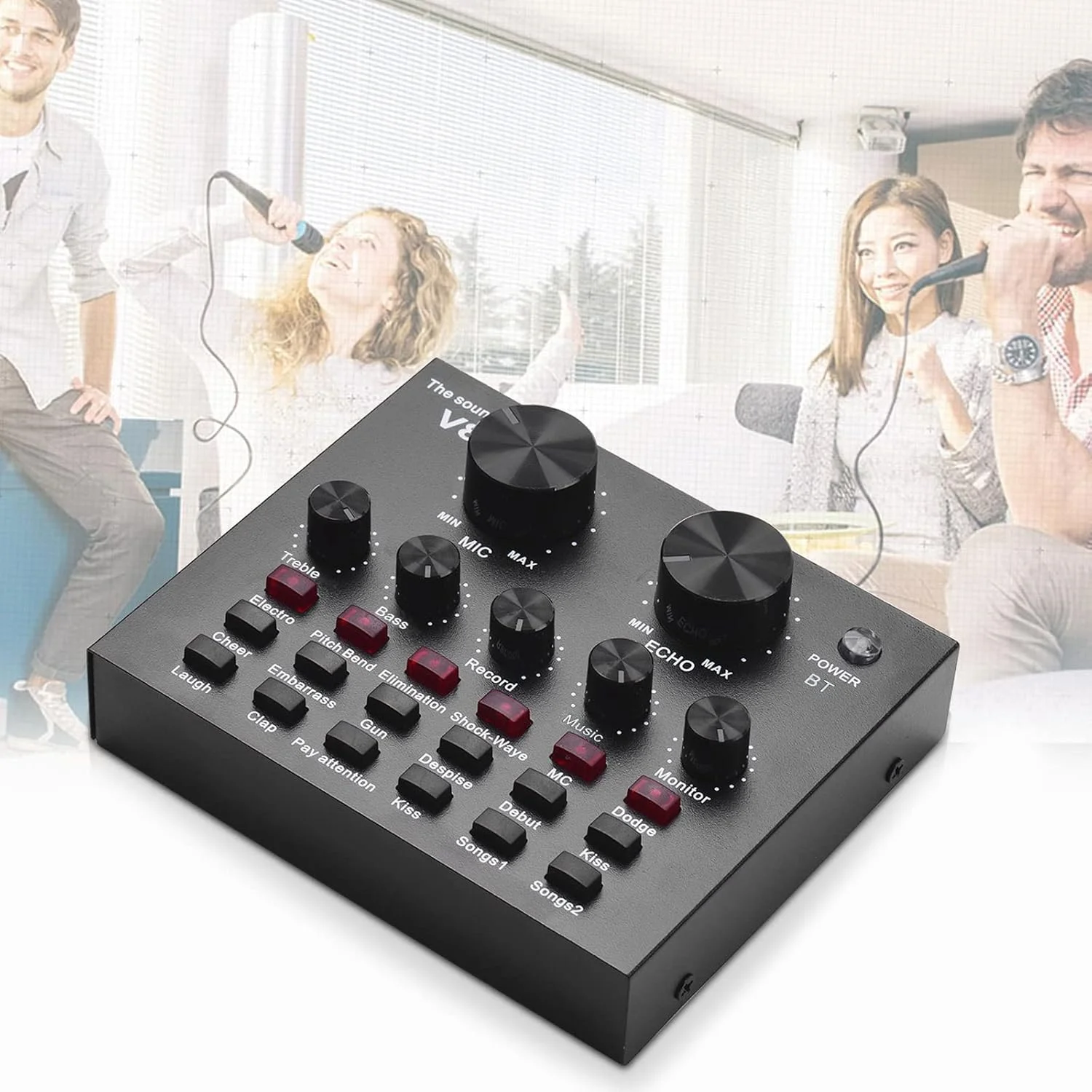 کارت صدای خارجی USB با افکتهای صوتی متعدد، باتری قابل شارژ داخلی برای آواز خواندن، فریاد زدن، پخش زنده، چت کردن و ضبط موسیقی کارت صدای خارجی USB با افکتهای صوتی متعدد، باتری قابل شارژ داخلی برای آواز خواندن، فریاد زدن، پخش زنده، چت کردن و ضبط موسیقی