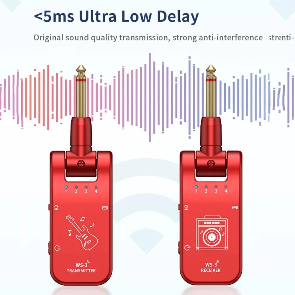 سیستم صوتی بی سیم، سیستم گیتار بی سیم 4 کاناله UHF فرستنده و گیرنده 800MHz-900MHz پلاگین و پخش چرخش 282 درجه رابط صوتی 6.35 میلی متری سیستم ساز موسیقی الکتریکی سیستم صوتی بی سیم، سیستم گیتار بی سیم 4 کاناله UHF فرستنده و گیرنده 800MHz-900MHz پلاگین و پخش چرخش 282 درجه رابط صوتی 6.35 میلی متری سیستم ساز موسیقی الکتریکی
