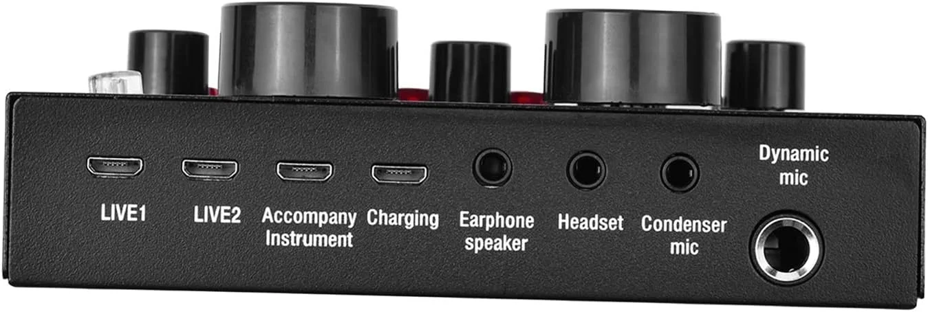 کارت صدای خارجی USB با افکتهای صوتی متعدد، باتری قابل شارژ داخلی برای آواز خواندن، فریاد زدن، پخش زنده، چت کردن و ضبط موسیقی کارت صدای خارجی USB با افکتهای صوتی متعدد، باتری قابل شارژ داخلی برای آواز خواندن، فریاد زدن، پخش زنده، چت کردن و ضبط موسیقی