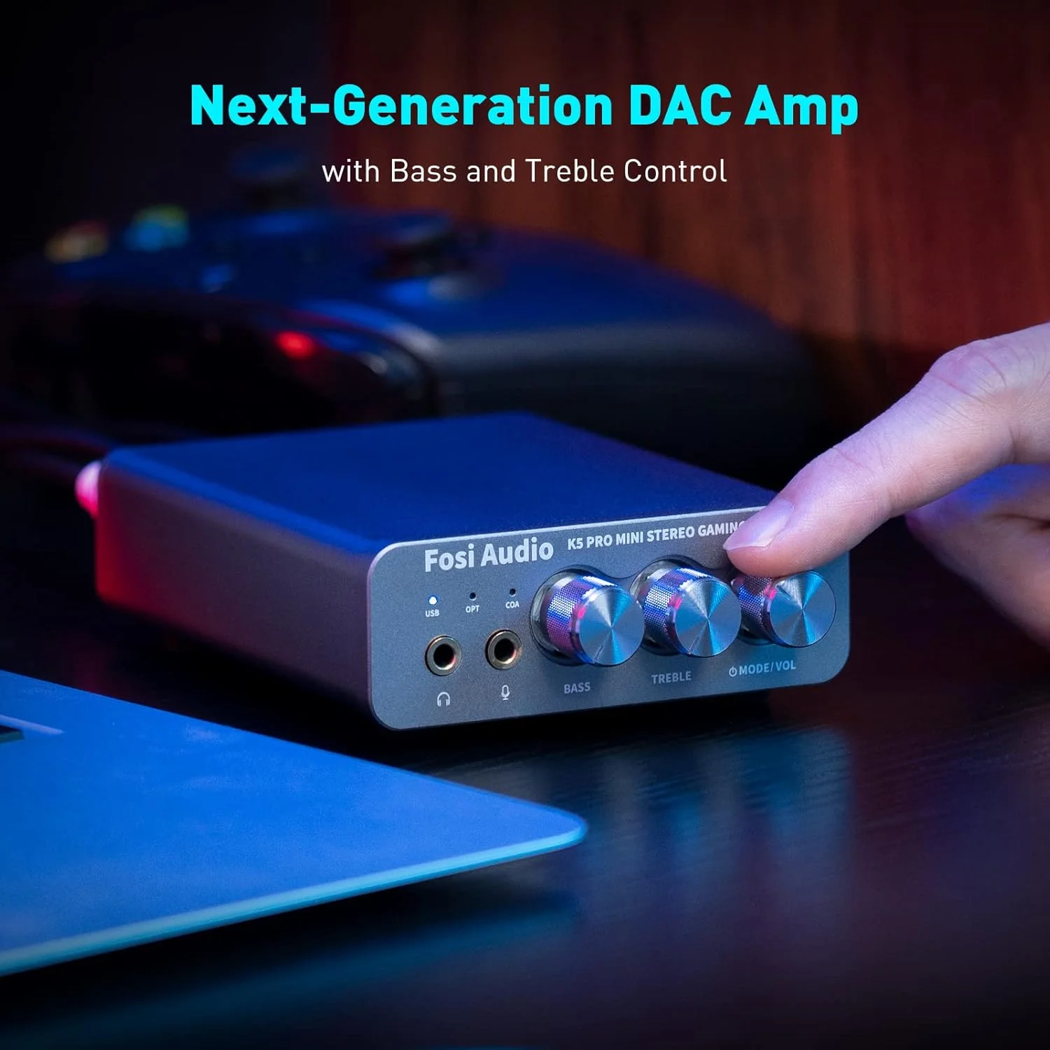 تقویت کننده هدفون DAC گیمینگ Fosi Audio K5 Pro، مبدل صوتی دیجیتال به آنالوگ استریو Hi-Fi کوچک، USB Type C/Optical/Coaxial به RCA/3.5MM AUX برای PS5/PC/MAC/کامپیوتر تقویت کننده هدفون DAC گیمینگ Fosi Audio K5 Pro، مبدل صوتی دیجیتال به آنالوگ استریو Hi-Fi کوچک، USB Type C/Optical/Coaxial به RCA/3.5MM AUX برای PS5/PC/MAC/کامپیوتر