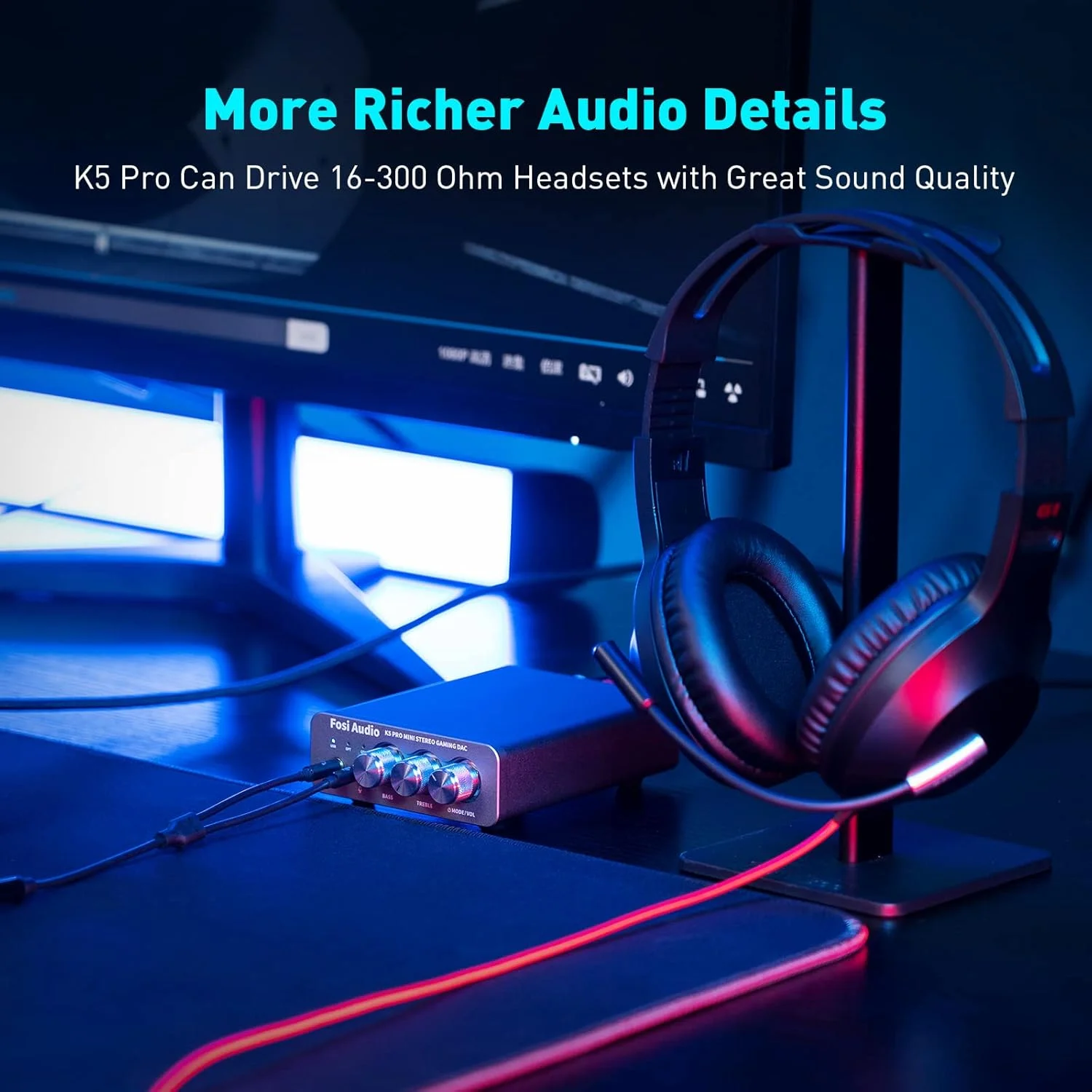 تقویت کننده هدفون DAC گیمینگ Fosi Audio K5 Pro، مبدل صوتی دیجیتال به آنالوگ استریو Hi-Fi کوچک، USB Type C/Optical/Coaxial به RCA/3.5MM AUX برای PS5/PC/MAC/کامپیوتر تقویت کننده هدفون DAC گیمینگ Fosi Audio K5 Pro، مبدل صوتی دیجیتال به آنالوگ استریو Hi-Fi کوچک، USB Type C/Optical/Coaxial به RCA/3.5MM AUX برای PS5/PC/MAC/کامپیوتر