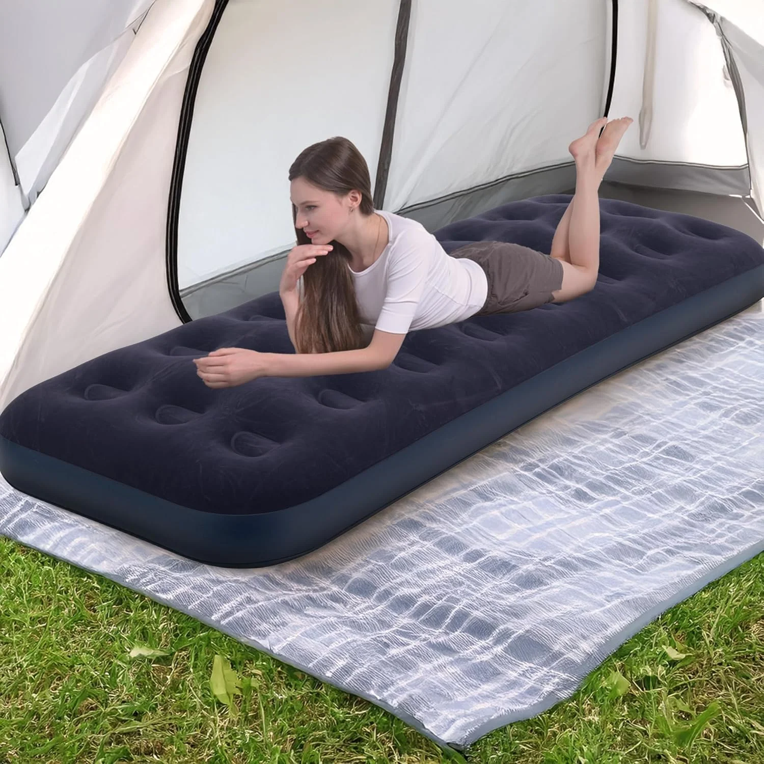 تخت بادی یک نفره AVENLI Jilong CB - ناحیه مخملی، 191x73x22 سانتی متر تخت بادی یک نفره AVENLI Jilong CB - ناحیه مخملی، 191x73x22 سانتی متر