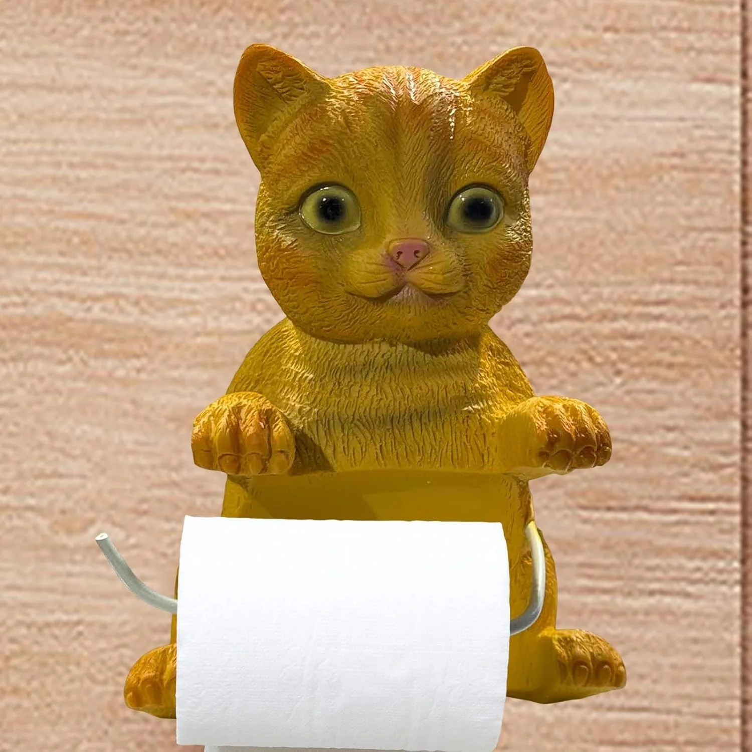جا دستمال کاغذی توالت طرح خنده دار - استند دستمال کاغذی توالت طرح گربه - جا دستمال کاغذی دیواری بدون نیاز به سوراخکاری، لوازم جانبی حمام تزئینی زیبا برای دکوراسیون اتاق