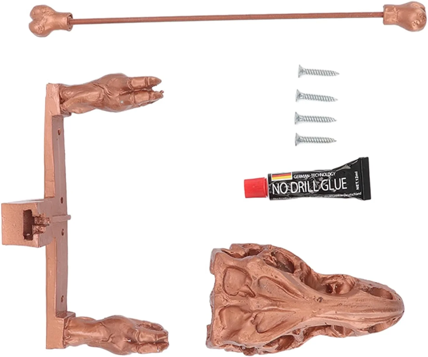 جا دستمال کاغذی طرح اسکلت دایناسور Marhynchus، مناسب برای نگهداری دستمال کاغذی، قابل نصب روی دیوار، مناسب برای حمام و دکوراسیون اتاق نشیمن