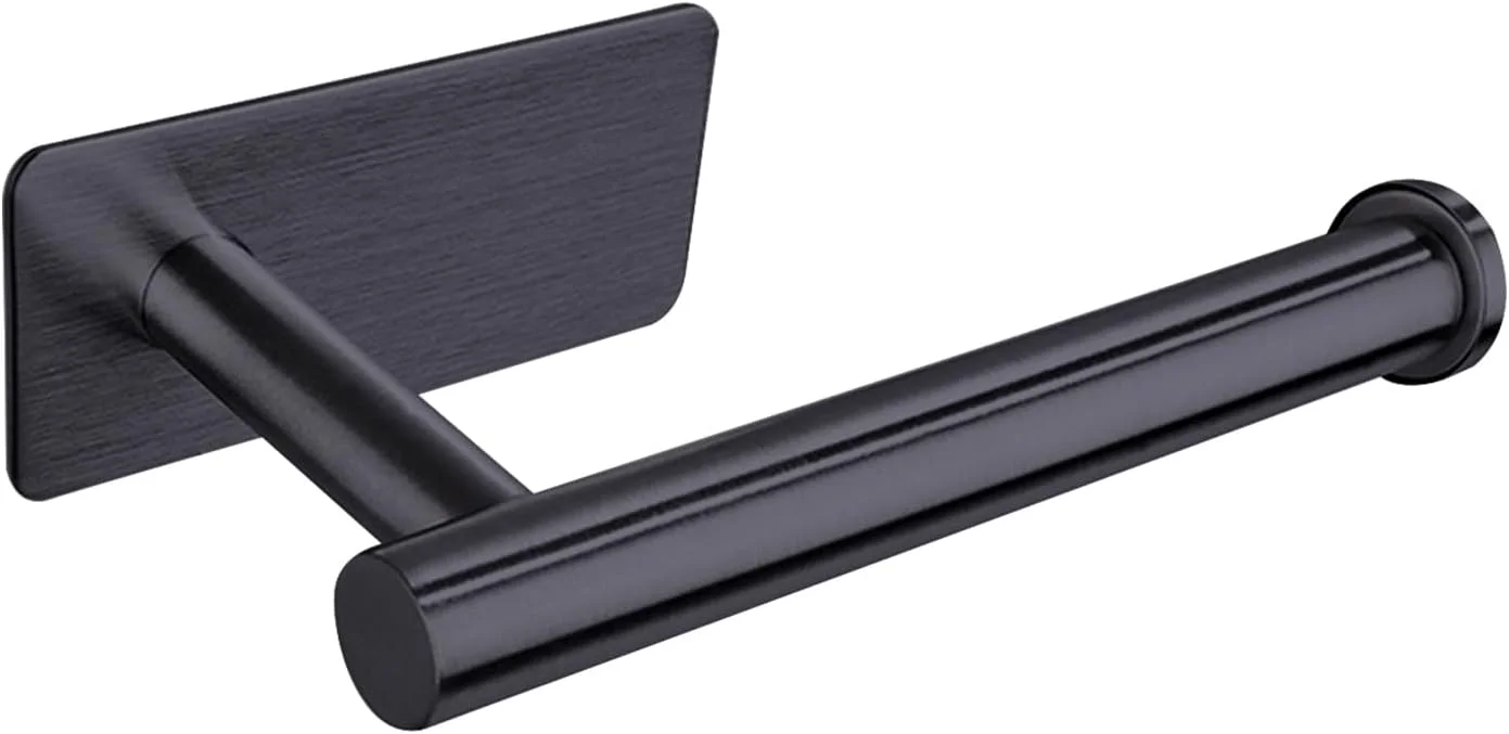 جا دستمال توالت - جا کاغذی توالت بدون نیاز به سوراخ کاری، پایه نگهدارنده استیل ضد زنگ 304 برای حوله، مناسب برای رستوران، آشپزخانه، هتل، سرویس بهداشتی، خانه، آپارتمان و مزرعه