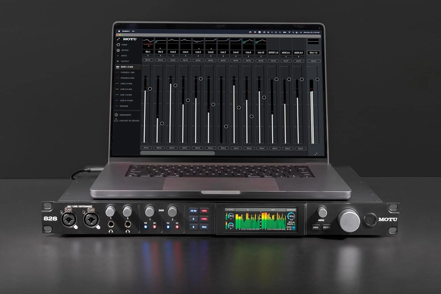 کارت صدای MOTU 828 (2024) 28x32 USB 3.1 کارت صدای MOTU 828 (2024) 28x32 USB 3.1