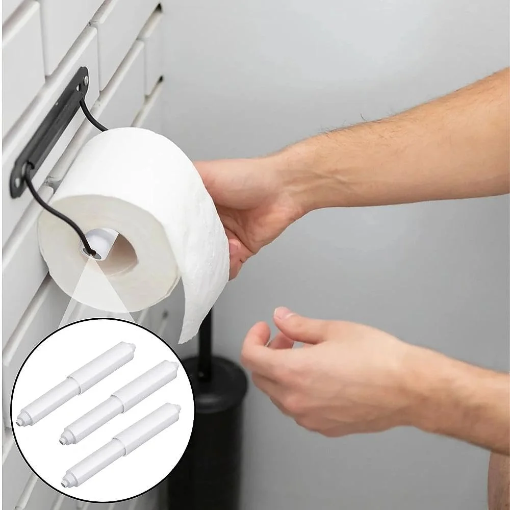 3 PCS Lavatory Tissue Roll Holder, Toilet Paper Holder, Toilet Roll Holder Insert, Spring Loaded Tissue Roller for Bathroom (White) 3 PCS Lavatory Tissue Roll Holder, Toilet Paper Holder, Toilet Roll Holder Insert, Spring Loaded Tissue Roller for Bathroom (White)