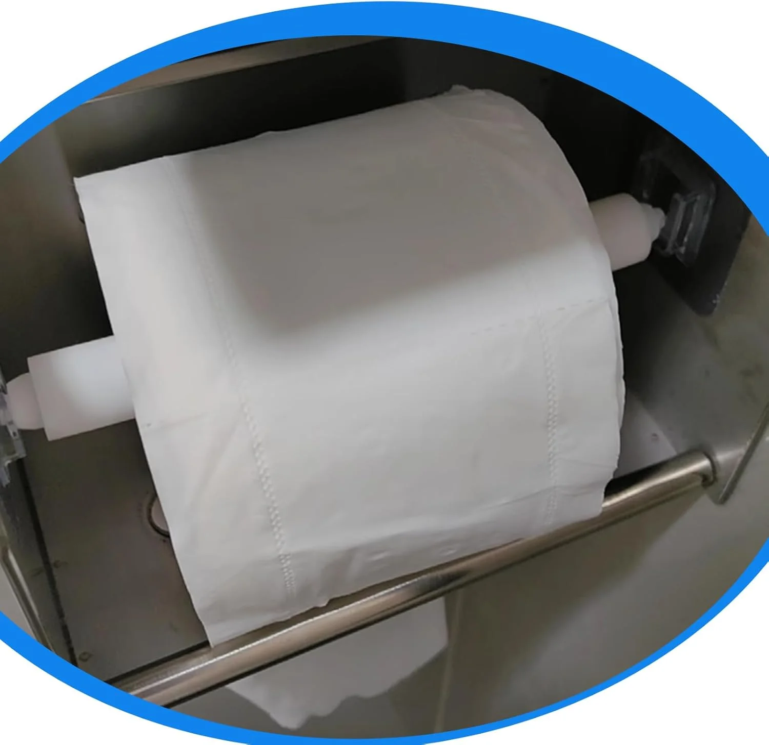 Toilet Paper Holder, 2Pcs Plastic Toilet Tissue Roll Holder Insert in bathroom Replacement Roller Spring Loaded Spindle WC(White)