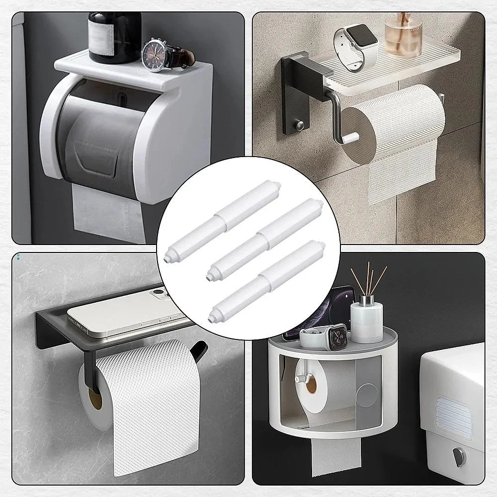 3 PCS Lavatory Tissue Roll Holder, Toilet Paper Holder, Toilet Roll Holder Insert, Spring Loaded Tissue Roller for Bathroom (White) 3 PCS Lavatory Tissue Roll Holder, Toilet Paper Holder, Toilet Roll Holder Insert, Spring Loaded Tissue Roller for Bathroom (White)