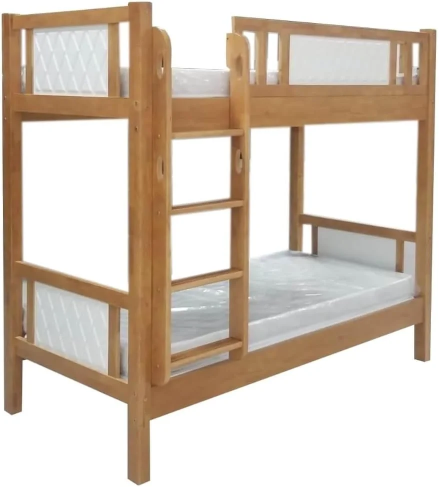 تخت دو طبقه چوبی عربی سایز یک نفره 90x190 به همراه نردبان | تخت دو طبقه مقاوم بلوطی تخت دو طبقه چوبی عربی سایز یک نفره 90x190 به همراه نردبان | تخت دو طبقه مقاوم بلوطی