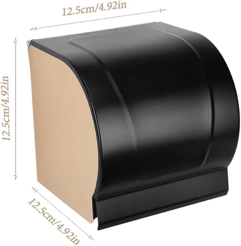 جا دستمال کاغذی رولی، نگهدارنده دستمال توالت دیواری، پخش کننده رول دستمال کاغذی، لوازم جانبی سخت افزاری آلومینیومی حمام 12.5x12.5x12.5 سانتی متر