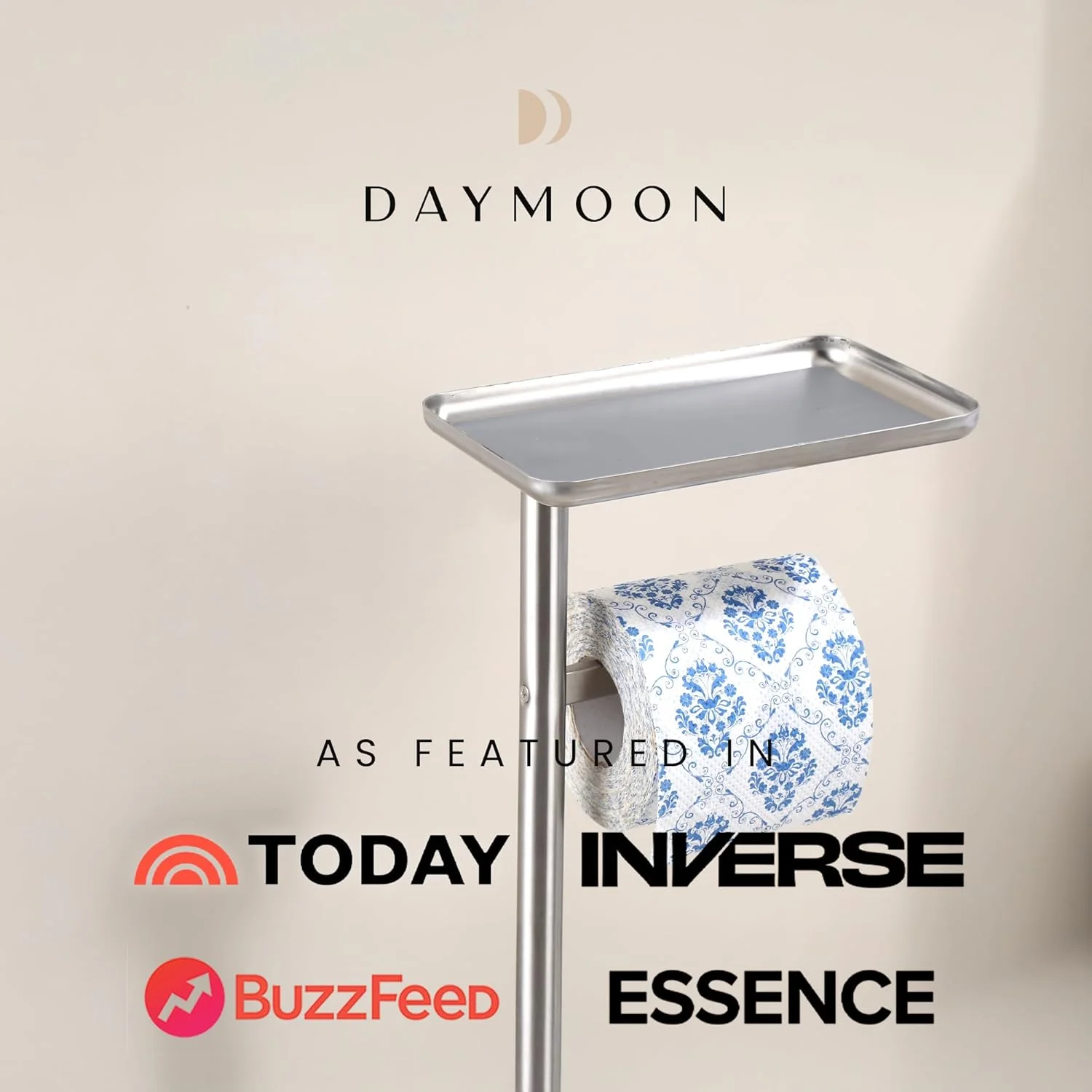 جا دستمال کاغذی ایستاده Day Moon Designs با قفسه، پخش کننده و محل نگهداری دستمال توالت و دستمال مرطوب برای حمام، استیل ضد زنگ، سازمان دهنده حمام با پایه مرمری - نیکل برس خورده جا دستمال کاغذی ایستاده Day Moon Designs با قفسه، پخش کننده و محل نگهداری دستمال توالت و دستمال مرطوب برای حمام، استیل ضد زنگ، سازمان دهنده حمام با پایه مرمری - نیکل برس خورده