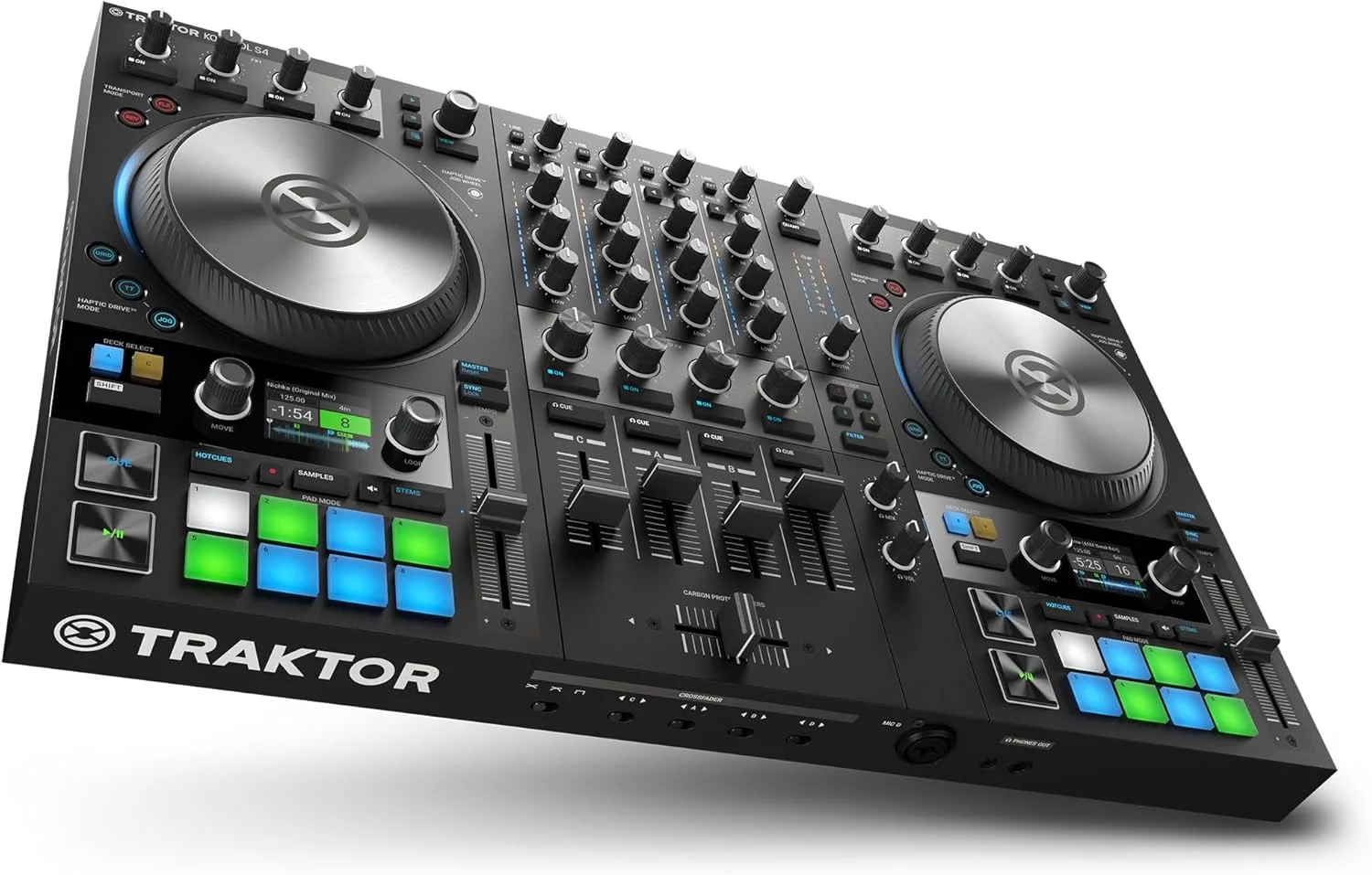 کنترلر دیجی 4 کاناله Native Instruments Traktor Kontrol S4 MK3، سطح کنترل دیجی USB کامل 4 دک، رابط صوتی و سیستم نرمافزاری برای مک و کامپیوتر کنترلر دیجی 4 کاناله Native Instruments Traktor Kontrol S4 MK3، سطح کنترل دیجی USB کامل 4 دک، رابط صوتی و سیستم نرمافزاری برای مک و کامپیوتر