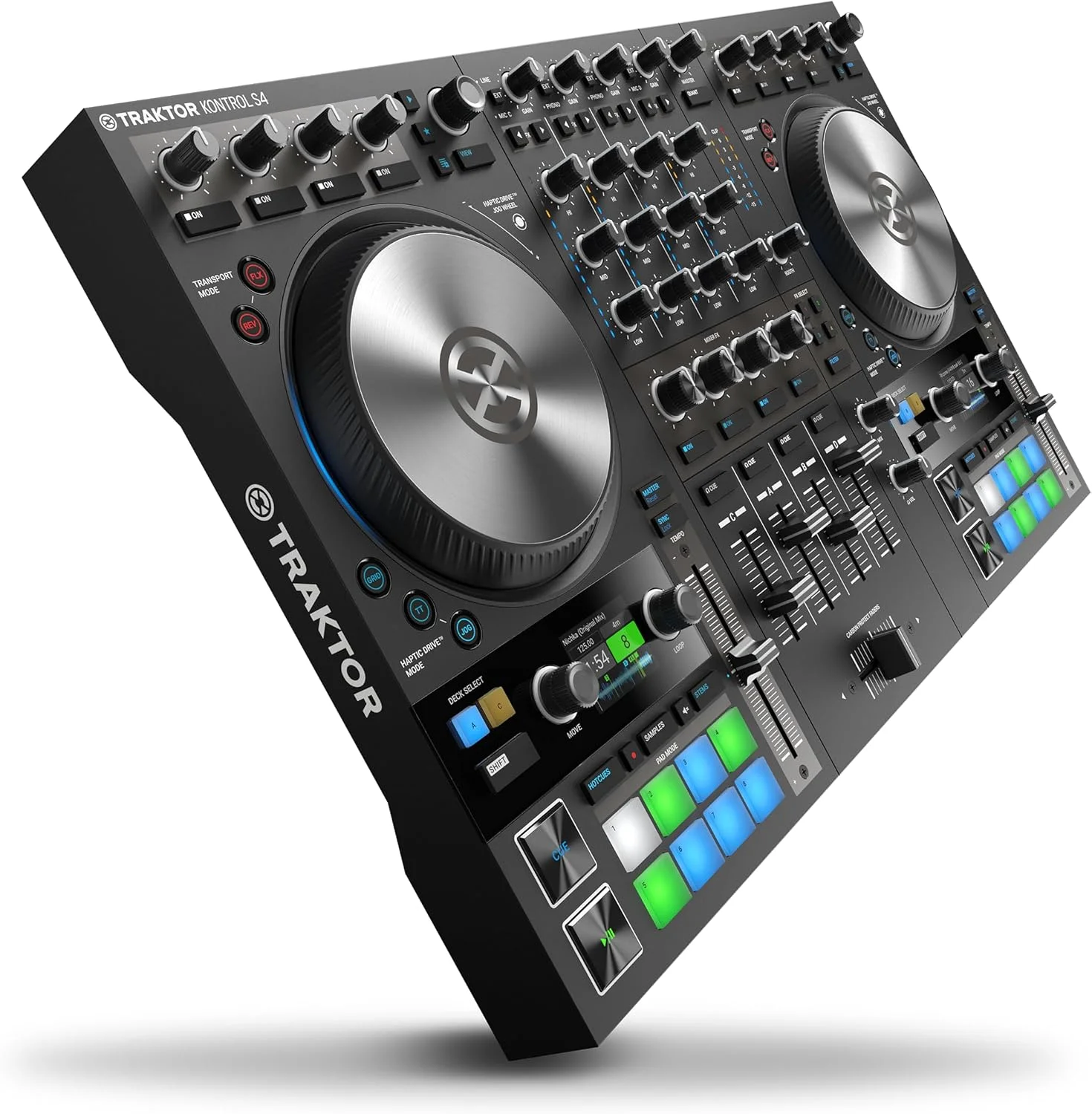 کنترلر دیجی 4 کاناله Native Instruments Traktor Kontrol S4 MK3، سطح کنترل دیجی USB کامل 4 دک، رابط صوتی و سیستم نرمافزاری برای مک و کامپیوتر کنترلر دیجی 4 کاناله Native Instruments Traktor Kontrol S4 MK3، سطح کنترل دیجی USB کامل 4 دک، رابط صوتی و سیستم نرمافزاری برای مک و کامپیوتر