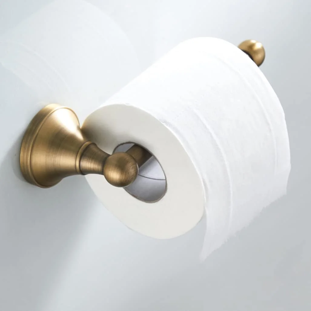 جا دستمال کاغذی توالت Celbon، جنس برنج عتیقه، نصب دیواری، مناسب برای حمام و آشپزخانه، رنگ برنز برس خورده