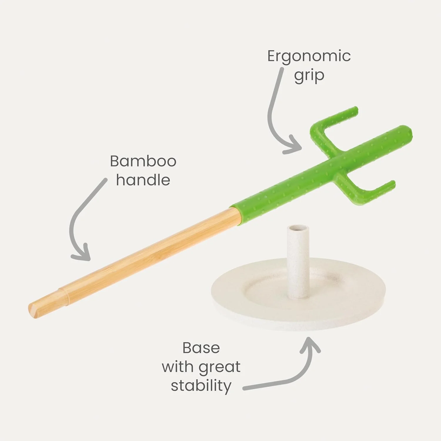 نگهدارنده دستمال توالت کاکتوس ویگار، پایه رول حمام بامبو و پلاستیک زیستی سازگار با محیط زیست با دسته به شکل کاکتوس