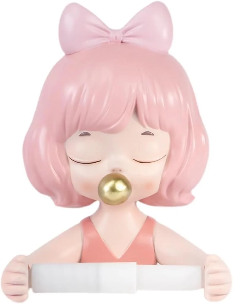 جا دستمال توالت فانتزی طرح دختر حبابی کارتونی، جا دستمال کاغذی دیواری حمام، قفسه نگهداری حوله صورت، دکوراسیون دیوار، هدیه