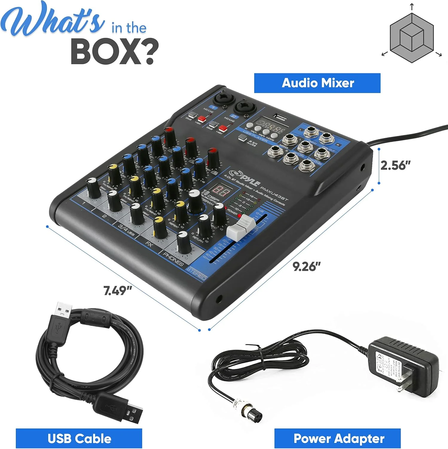 میکسر صوتی حرفه ای پایل، سیستم کنسول برد صدا، رابط 4 کانال دیجیتال USB بلوتوث MP3 ورودی کامپیوتر، فانتوم پاور 48 ولت، استریو DJ استودیو، استریمینگ FX پردازنده 16 بیتی DSP - PMXU43BT میکسر صوتی حرفه ای پایل، سیستم کنسول برد صدا، رابط 4 کانال دیجیتال USB بلوتوث MP3 ورودی کامپیوتر، فانتوم پاور 48 ولت، استریو DJ استودیو، استریمینگ FX پردازنده 16 بیتی DSP - PMXU43BT