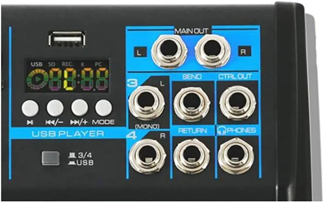 میکسر صوتی حرفه ای پایل، سیستم کنسول برد صدا، رابط 4 کانال دیجیتال USB بلوتوث MP3 ورودی کامپیوتر، فانتوم پاور 48 ولت، استریو DJ استودیو، استریمینگ FX پردازنده 16 بیتی DSP - PMXU43BT میکسر صوتی حرفه ای پایل، سیستم کنسول برد صدا، رابط 4 کانال دیجیتال USB بلوتوث MP3 ورودی کامپیوتر، فانتوم پاور 48 ولت، استریو DJ استودیو، استریمینگ FX پردازنده 16 بیتی DSP - PMXU43BT