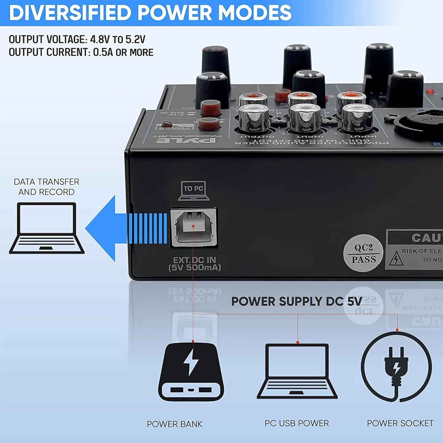Pyle Professional Wireless DJ Audio Mixer - 4 Channel Bluetooth Controller Sound Mixer, USB Audio Interface, 2 Combo Jack XLR+6.35mm Mic/Line/Guitar in, 3.5mm, RCA AUX, Headphone Jack - PAD43MXUBT Pyle Professional Wireless DJ Audio Mixer - 4 Channel Bluetooth Controller Sound Mixer, USB Audio Interface, 2 Combo Jack XLR+6.35mm Mic/Line/Guitar in, 3.5mm, RCA AUX, Headphone Jack - PAD43MXUBT