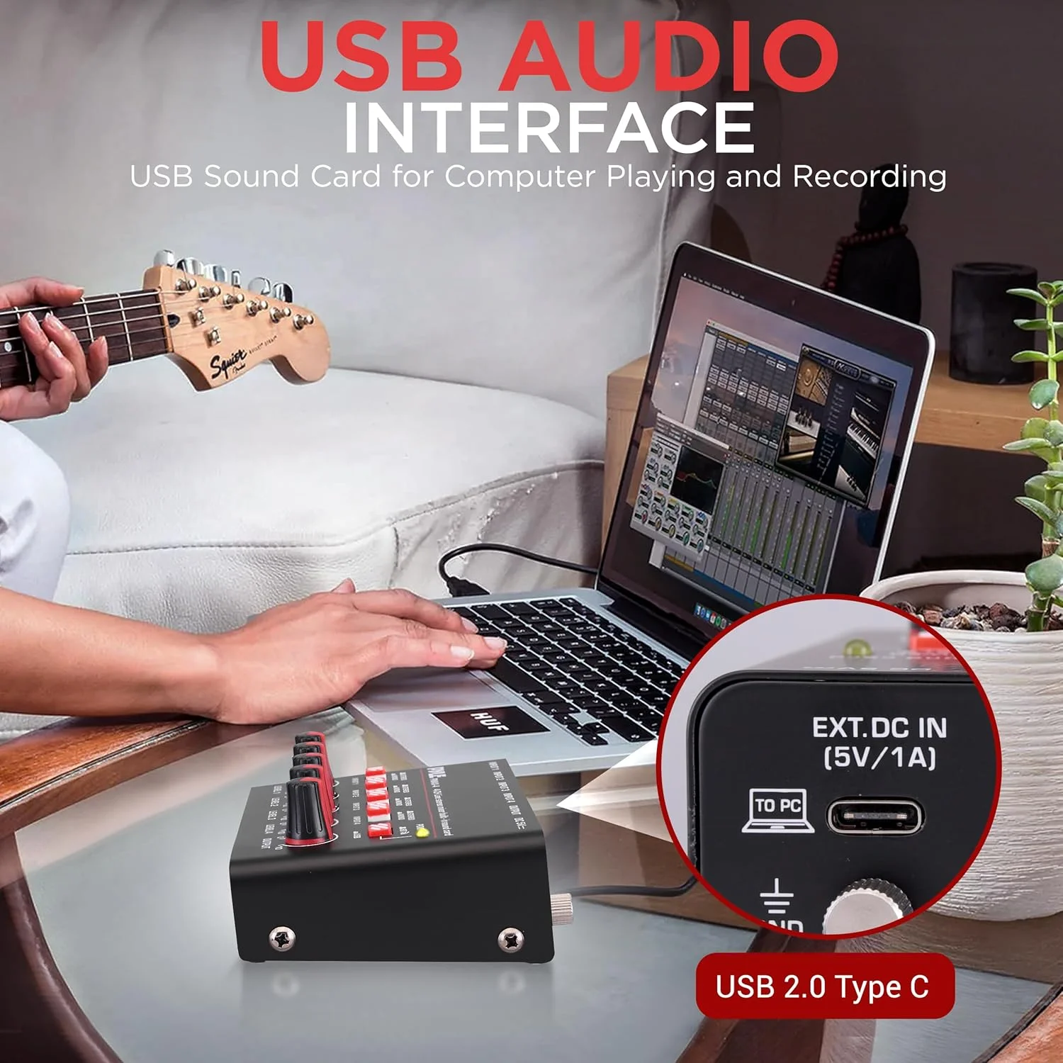 4-Channel Wireless BT Streaming Mini Line Mixer with USB Audio Interface - 4 Mono/Stereo Switching Inputs | Ultra-low Noise Design with High Headroom | Built-in USB Sound Card 4-Channel Wireless BT Streaming Mini Line Mixer with USB Audio Interface - 4 Mono/Stereo Switching Inputs | Ultra-low Noise Design with High Headroom | Built-in USB Sound Card