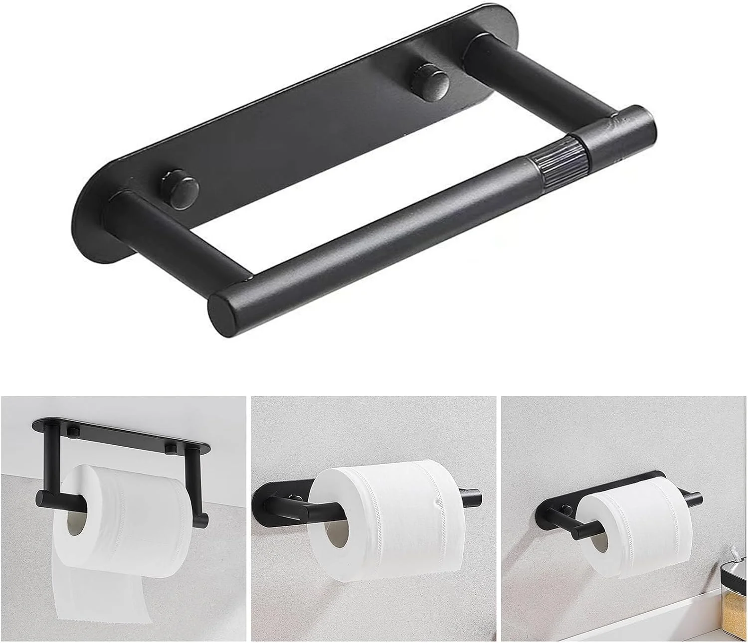 جا دستمال کاغذی رولی استیل حمام با نصب آسان چسبی یا دیواری، جا دستمال توالت چند منظوره جا دستمال کاغذی رولی استیل حمام با نصب آسان چسبی یا دیواری، جا دستمال توالت چند منظوره