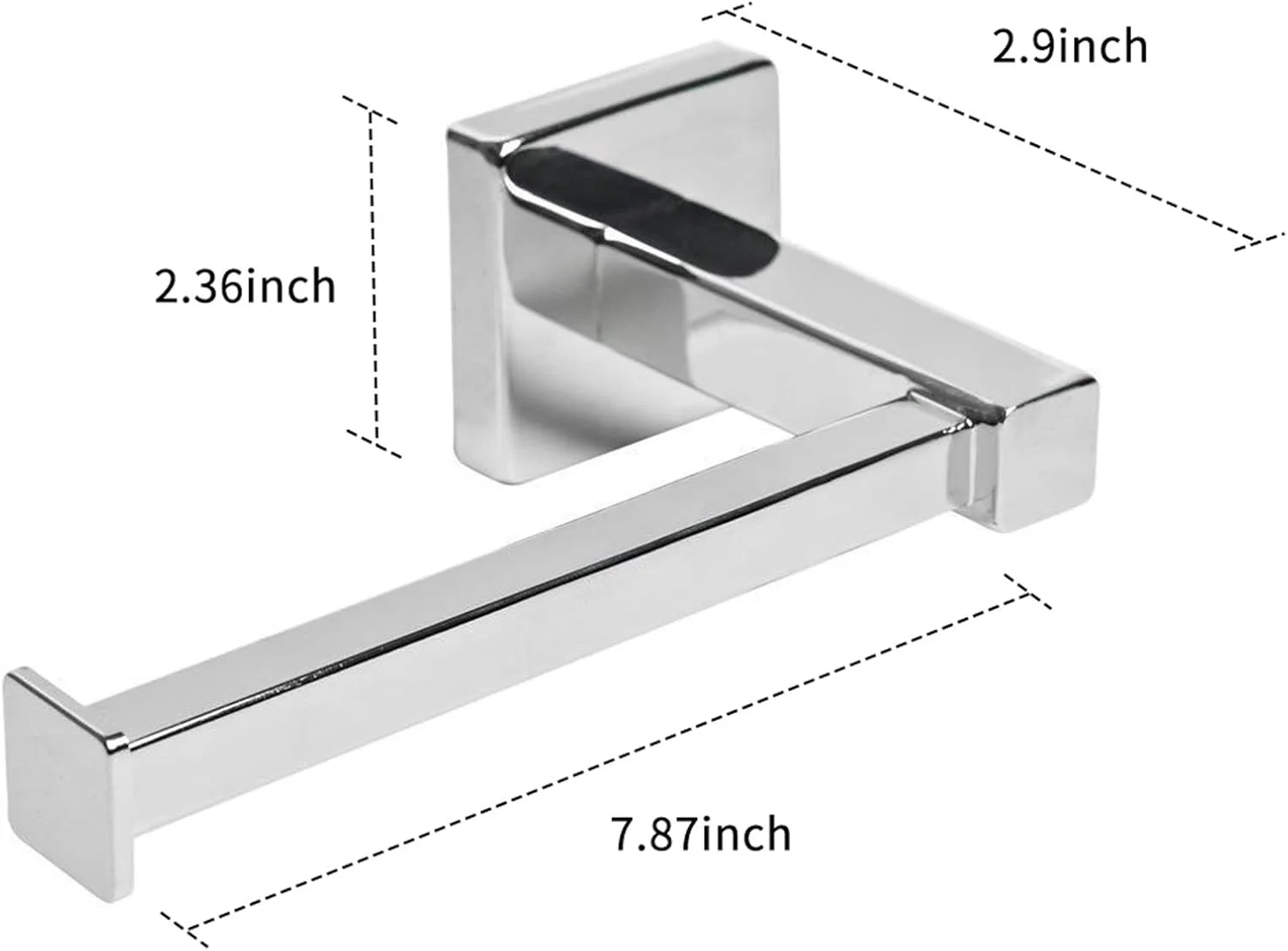 جا دستمال کاغذی توالت، نصب دیواری حمام، استیل ضد زنگ، آویز نگهدارنده رول دستمال کاغذی، روکش کروم براق، پخش کننده حوله، طراحی باز و بادوام برای صرفه جویی در فضا
