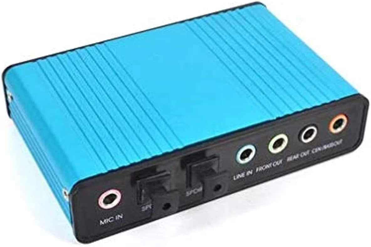 کارت صدای اکسترنال USB 2.0 اسکیدو 6 کانال 5.1 اپتیکال با کنترلر SPDIF برای کامپیوتر، لپ تاپ و دسکتاپ
