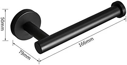 نگهدارنده دستمال توالت مشکی دیواری، قفسه نگهداری دستمال آشپزخانه استیل، جا دستمال کاغذی رولی