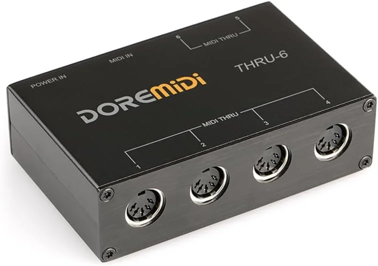 جعبه MIDI فاونوو DOREMiDi - اسپلیتر MIDI یک ورودی شش خروجی، جعبه میزبان مبدل، اتصال و پخش، سازگار با تمام دستگاه های رابط استاندارد MIDI
