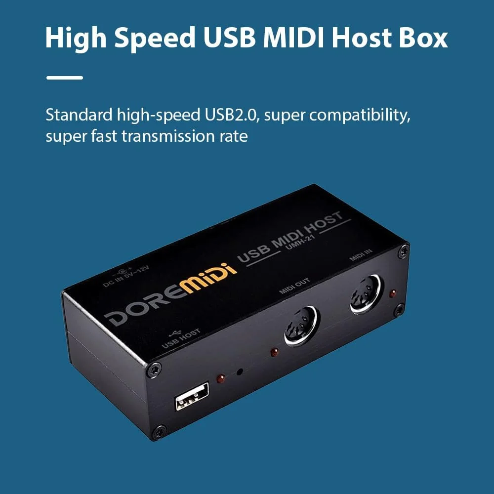 جعبه میزبان USB MIDI با سرعت بالا Fawoonu DOREMiDi، 1 ورودی 1 خروجی 16 کانال MIDI، قابل استفاده برای کلید MIDI، لوله دم برقی، درام برقی، مبدل USB به MIDI، رابط MIDI جعبه میزبان USB MIDI با سرعت بالا Fawoonu DOREMiDi، 1 ورودی 1 خروجی 16 کانال MIDI، قابل استفاده برای کلید MIDI، لوله دم برقی، درام برقی، مبدل USB به MIDI، رابط MIDI