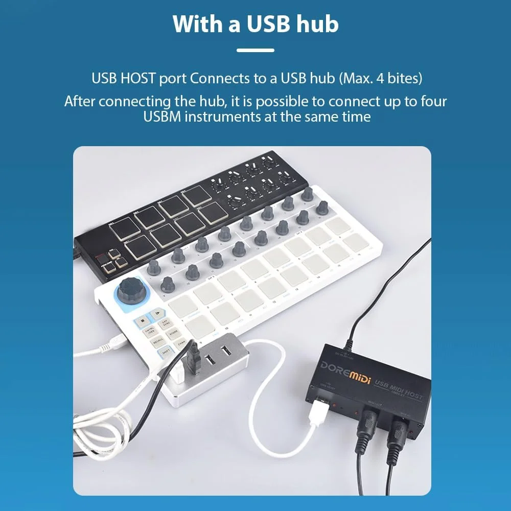 جعبه میزبان USB MIDI با سرعت بالا Fawoonu DOREMiDi، 1 ورودی 1 خروجی 16 کانال MIDI، قابل استفاده برای کلید MIDI، لوله دم برقی، درام برقی، مبدل USB به MIDI، رابط MIDI جعبه میزبان USB MIDI با سرعت بالا Fawoonu DOREMiDi، 1 ورودی 1 خروجی 16 کانال MIDI، قابل استفاده برای کلید MIDI، لوله دم برقی، درام برقی، مبدل USB به MIDI، رابط MIDI