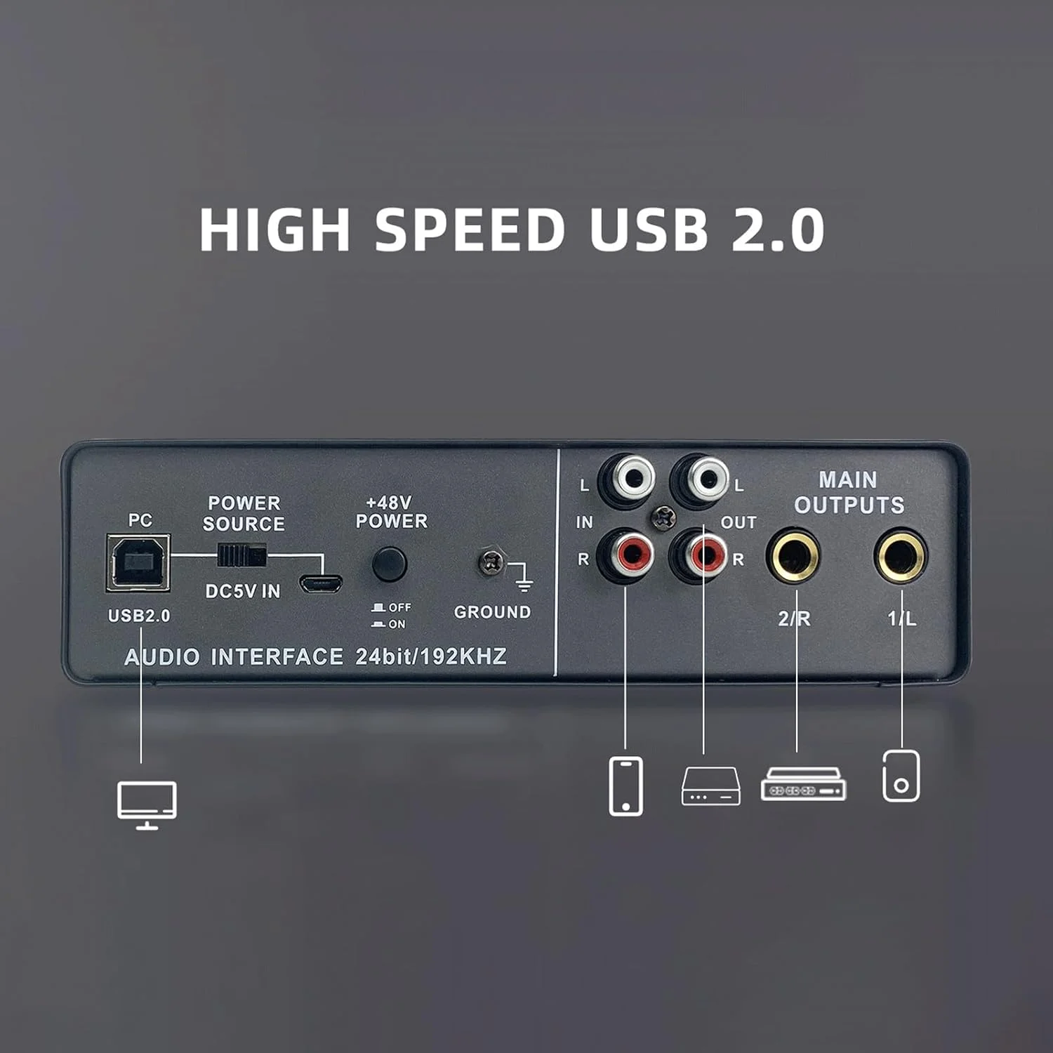 کارت صدای حرفه ای اکسترنال USB Fawoonu با فانتوم پاور 48 ولت و LoopBack، کارت صدای اکسترنال USB با قابلیت اتصال و پخش بدون تاخیر برای کنسرت های موسیقی و استودیوها کارت صدای حرفه ای اکسترنال USB Fawoonu با فانتوم پاور 48 ولت و LoopBack، کارت صدای اکسترنال USB با قابلیت اتصال و پخش بدون تاخیر برای کنسرت های موسیقی و استودیوها