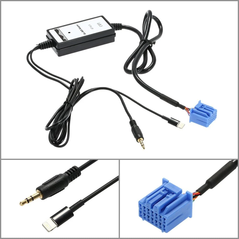 آداپتور صوتی AUX فاونوو، آداپتور رابط AUX 3.5 میلی متری به MP3 با شارژ USB برای Accura Accord Civic برای iPhone 5s 6 6s 6plus آداپتور صوتی AUX فاونوو، آداپتور رابط AUX 3.5 میلی متری به MP3 با شارژ USB برای Accura Accord Civic برای iPhone 5s 6 6s 6plus