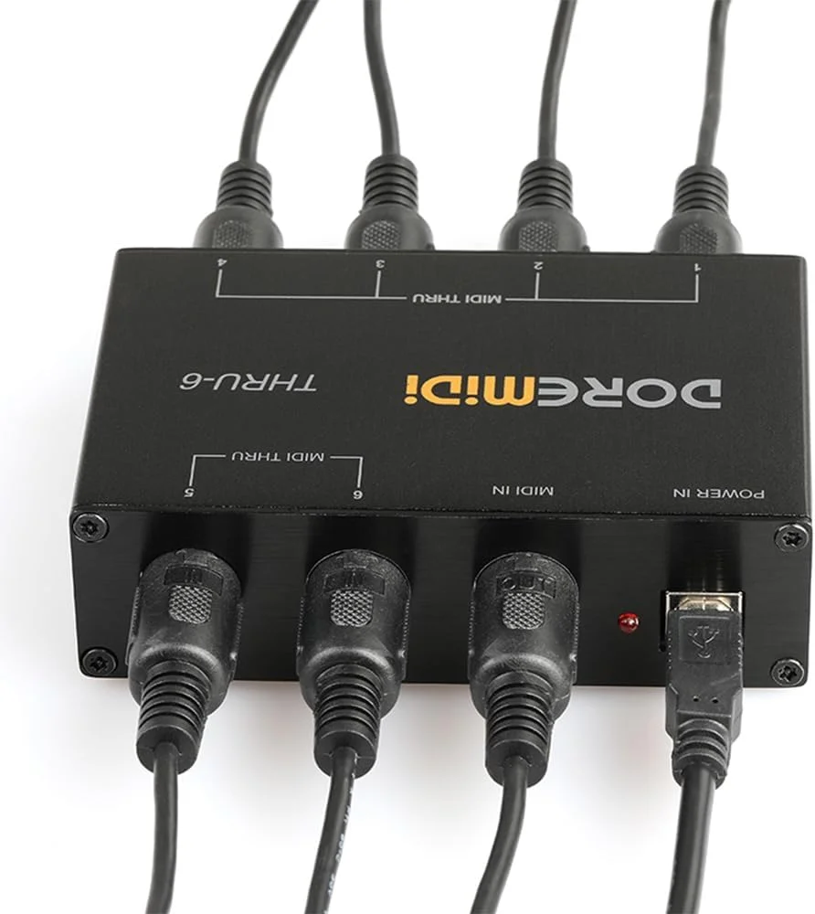 جعبه MIDI فاونوو DOREMiDi - اسپلیتر MIDI یک ورودی شش خروجی، جعبه میزبان مبدل، اتصال و پخش، سازگار با تمام دستگاه های رابط استاندارد MIDI جعبه MIDI فاونوو DOREMiDi - اسپلیتر MIDI یک ورودی شش خروجی، جعبه میزبان مبدل، اتصال و پخش، سازگار با تمام دستگاه های رابط استاندارد MIDI