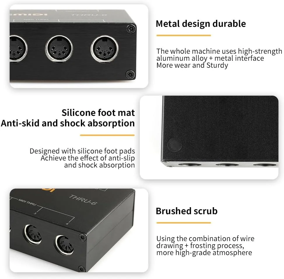 جعبه MIDI فاونوو DOREMiDi - اسپلیتر MIDI یک ورودی شش خروجی، جعبه میزبان مبدل، اتصال و پخش، سازگار با تمام دستگاه های رابط استاندارد MIDI جعبه MIDI فاونوو DOREMiDi - اسپلیتر MIDI یک ورودی شش خروجی، جعبه میزبان مبدل، اتصال و پخش، سازگار با تمام دستگاه های رابط استاندارد MIDI