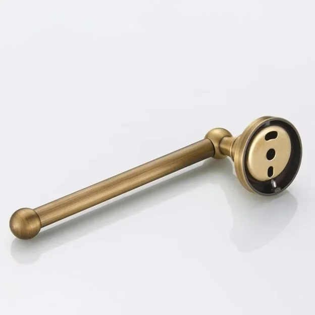 جا دستمال توالت با روکش برنجی عتیقه | جا کاغذی توالت فولادی برنزی | پایه نگهدارنده دستمال توالت قوی، طراحی مدرن و تمیز