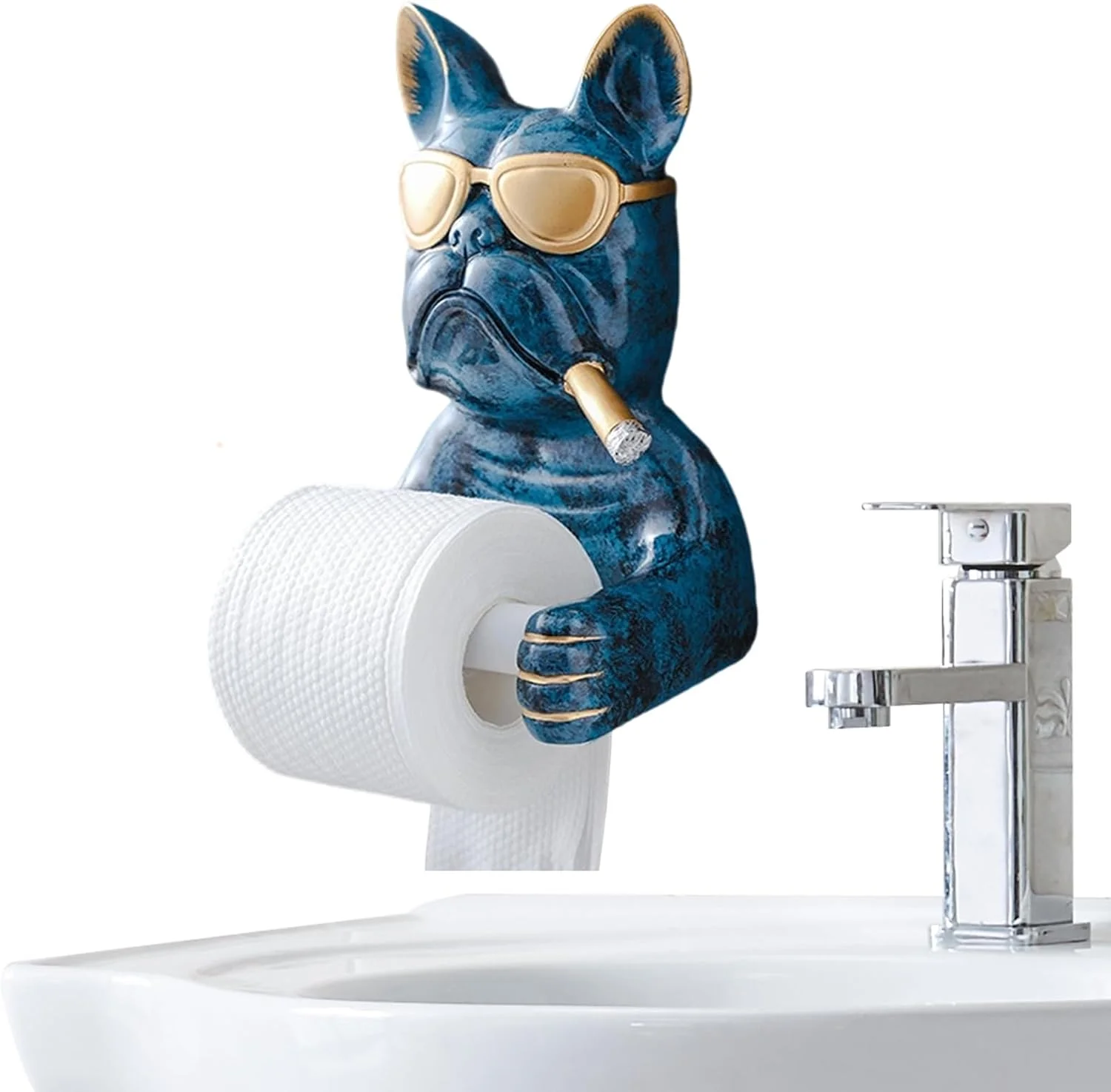 Animal Toilet Paper Holder - Wall Mount Cute Toilet Tissue Holder | Bathroom Hardware for Hotel Pet Household Friends Sheep Farm Small Space Closet Restaurant