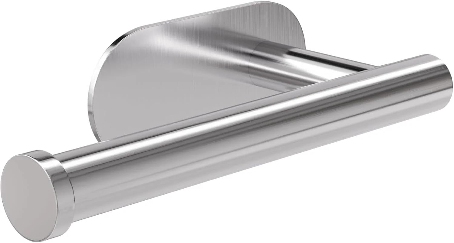 نگهدارنده رول توالت چسبی آمیگ مدل Ea-3 | نگهدارنده کاغذ توالت دیواری بدون پیچ | 164 x 70 x 45 میلی متر | استیل ضد زنگ | نقره ای مات