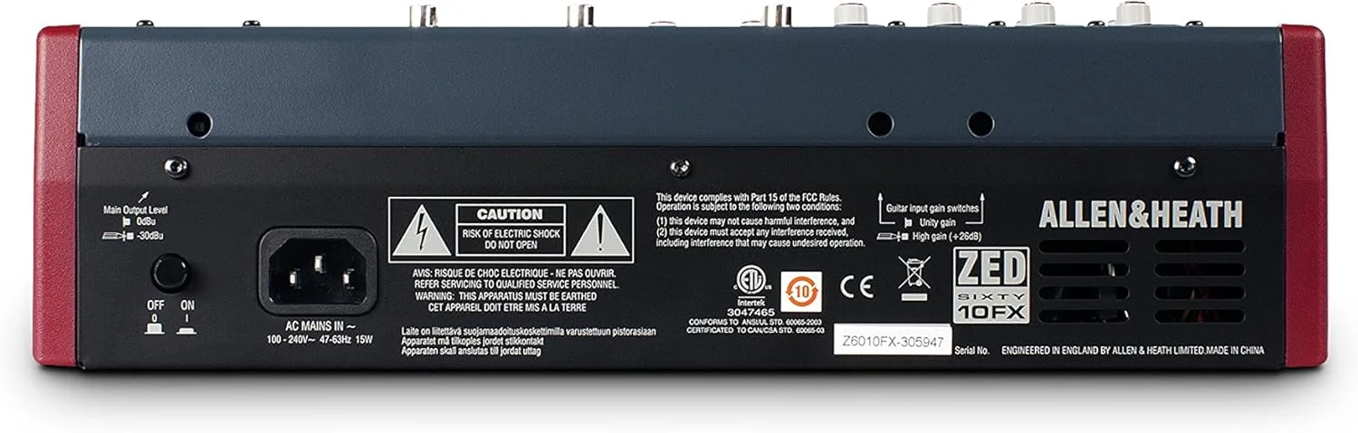 میکسر صوتی آلن اند هیث ZED60-10FX - میکسر با کیفیت مناسب تور با 2 ورودی میکروفون/لاین، 2 ورودی میکروفون/لاین/DI، 3 ورودی لاین استریو، افکت های داخلی و ورودی/خروجی USB (AH-ZED60-10FX) میکسر صوتی آلن اند هیث ZED60-10FX - میکسر با کیفیت مناسب تور با 2 ورودی میکروفون/لاین، 2 ورودی میکروفون/لاین/DI، 3 ورودی لاین استریو، افکت های داخلی و ورودی/خروجی USB (AH-ZED60-10FX)