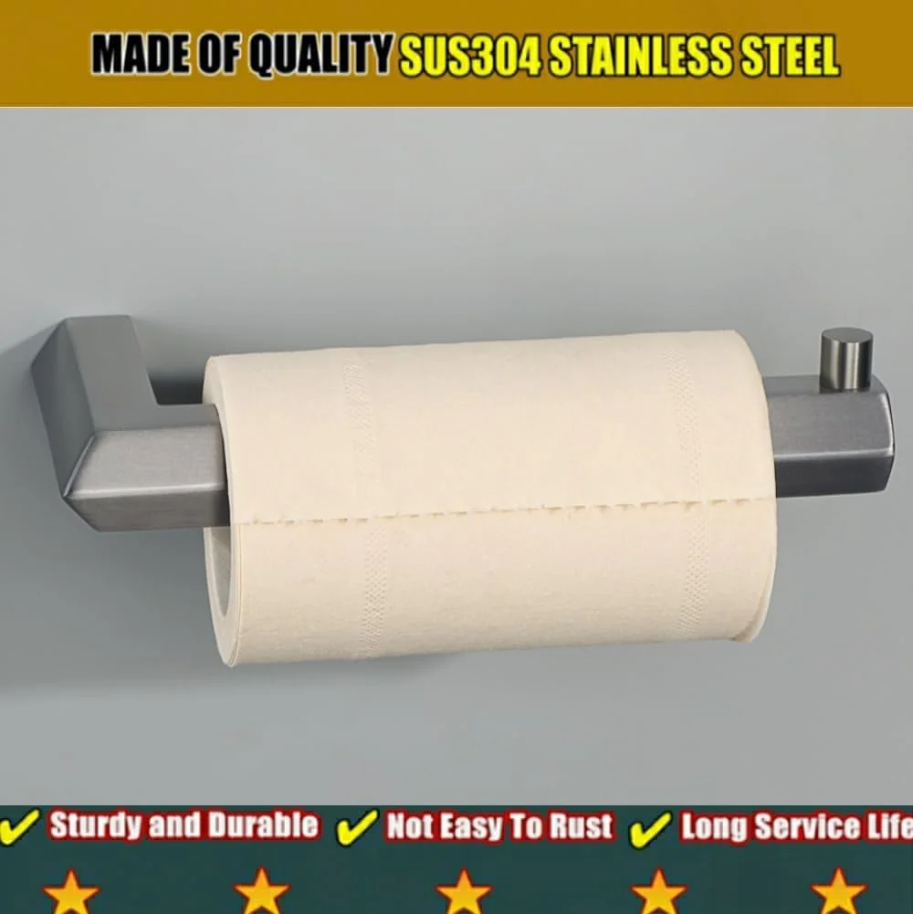 Alise Toilet Paper Holder,Bathroom Tissue Holder Wall Mount Paper Towel Hanger Roll Storage Dispenser,Pentagon Design SUS304 Stainless Steel Paper Rack,Gun Gray Finish Alise Toilet Paper Holder,Bathroom Tissue Holder Wall Mount Paper Towel Hanger Roll Storage Dispenser,Pentagon Design SUS304 Stainless Steel Paper Rack,Gun Gray Finish