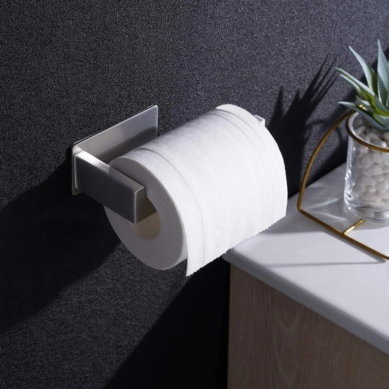 Aikzik Self Adhesive Toilet Paper Holder, Stainless Steel Wall Moun Toilet Roll Holder Towel Hanger for Bathroom Kitchen Aikzik Self Adhesive Toilet Paper Holder, Stainless Steel Wall Moun Toilet Roll Holder Towel Hanger for Bathroom Kitchen