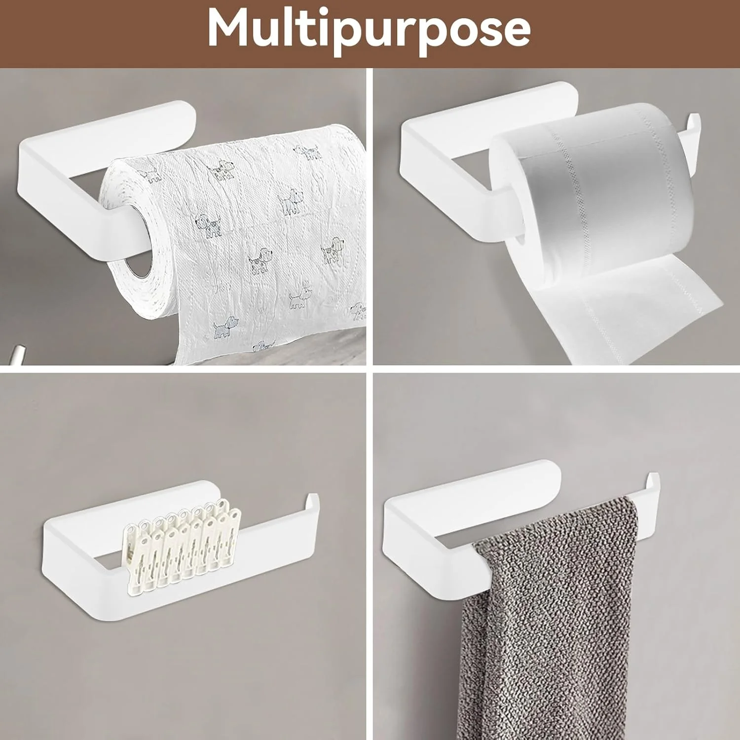 جا دستمال کاغذی چسبی، جا دستمال کاغذی خود چسب، جا دستمال کاغذی دیواری مناسب برای حمام و آشپزخانه (سفید) جا دستمال کاغذی چسبی، جا دستمال کاغذی خود چسب، جا دستمال کاغذی دیواری مناسب برای حمام و آشپزخانه (سفید)