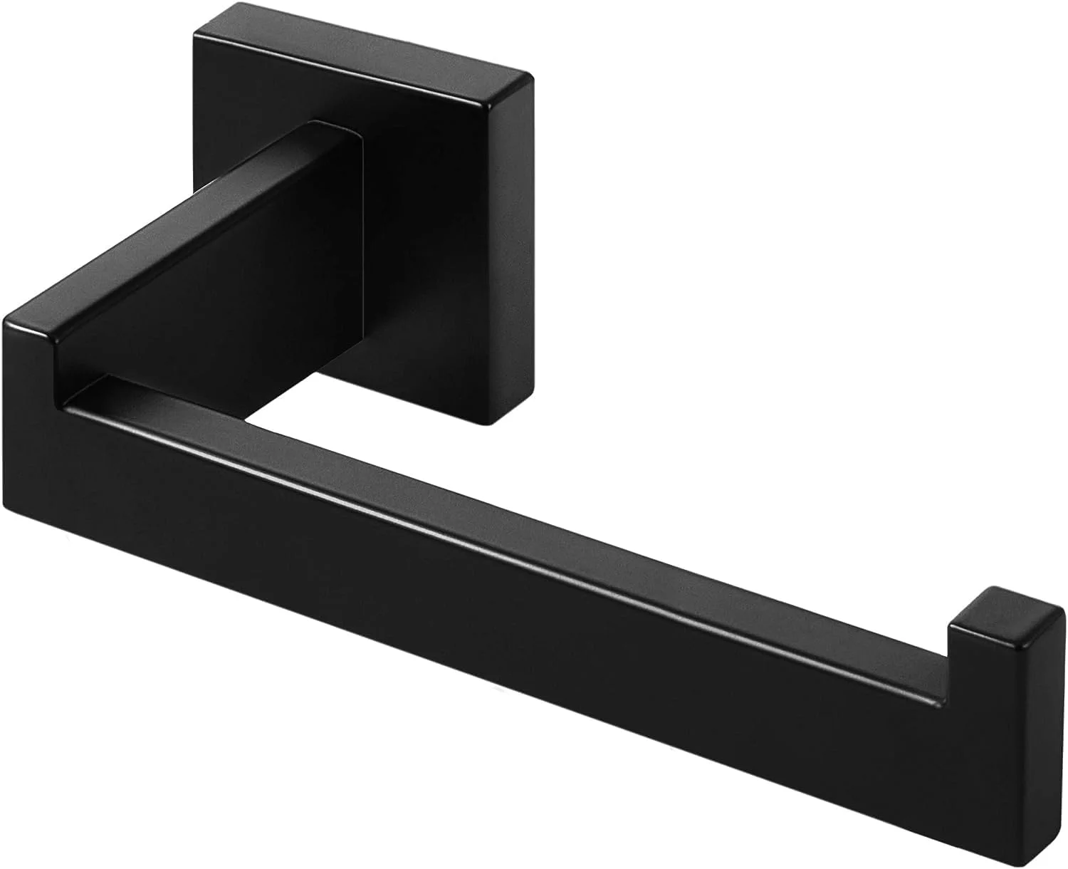 نگهدارنده رول توالت HITSLAM، مشکی مات، نصب دیواری، استیل ضد زنگ درجه یک 304، جا دستمال کاغذی توالت ضد زنگ مربع شکل مناسب حمام