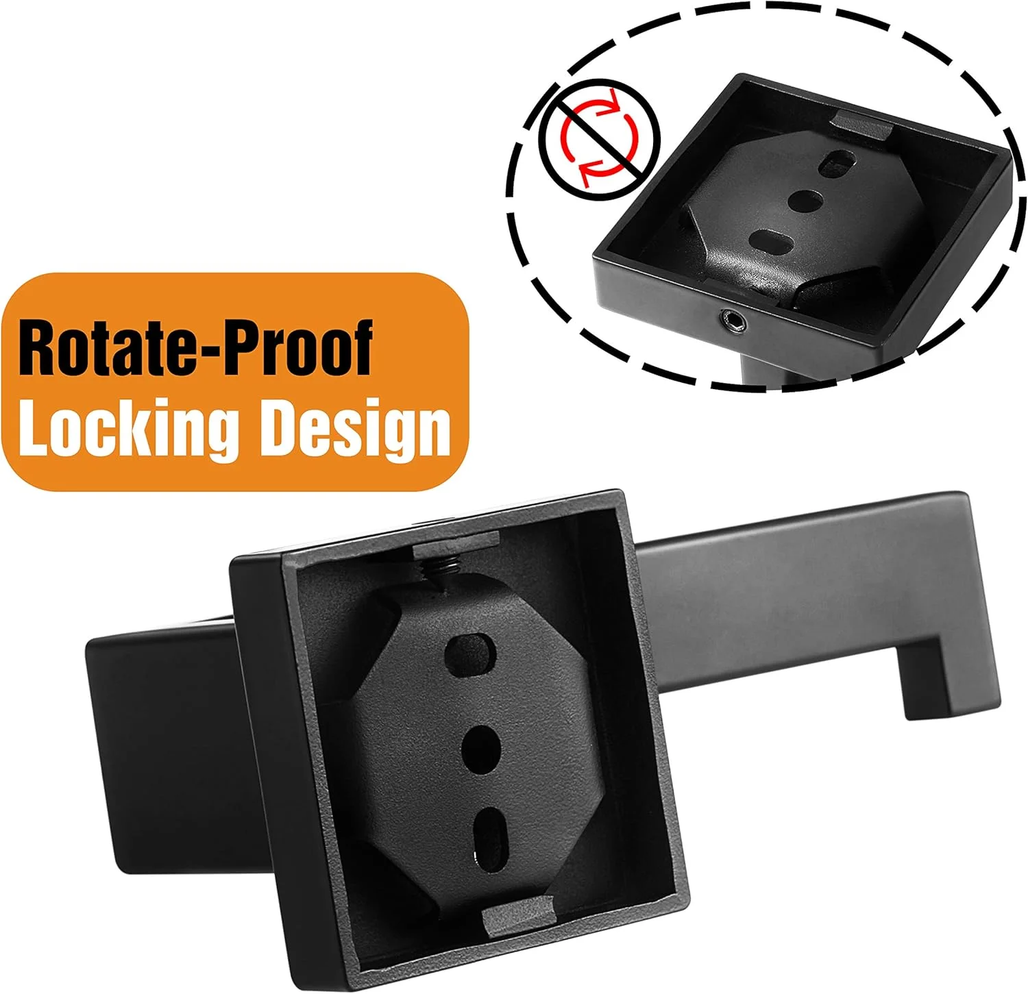 جا دستمال کاغذی توالت HITSLAM، مشکی مات، نصب دیواری، استیل ضد زنگ ممتاز 304، جا رولی دستمال کاغذی توالت مربعی شکل برای حمام، ضد زنگ جا دستمال کاغذی توالت HITSLAM، مشکی مات، نصب دیواری، استیل ضد زنگ ممتاز 304، جا رولی دستمال کاغذی توالت مربعی شکل برای حمام، ضد زنگ