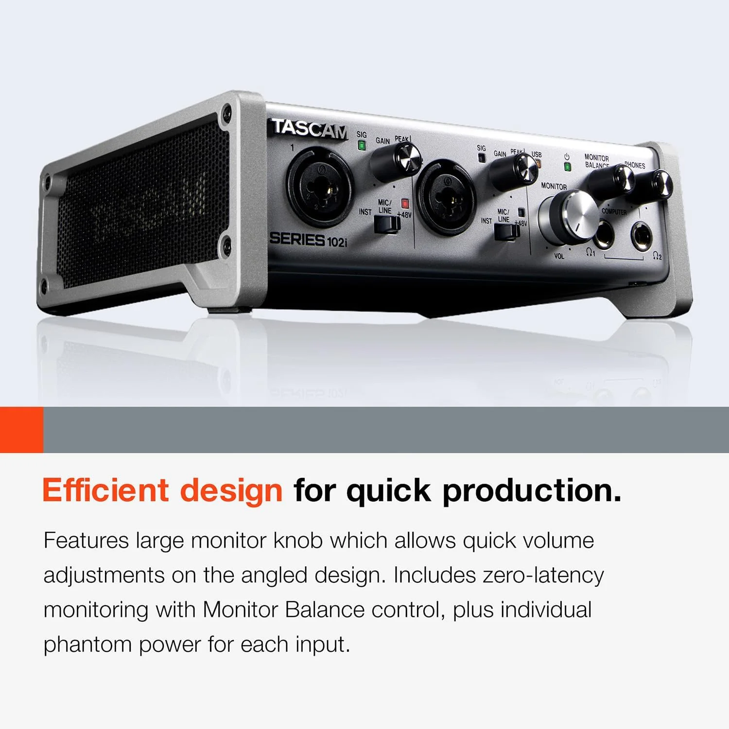 کارت صدای USB تسکم SERIES 102i با 10 ورودی/2 خروجی به همراه MIDI و نرم افزار ضبط DAW برای آهنگسازی، پادکست و ضبط صدا کارت صدای USB تسکم SERIES 102i با 10 ورودی/2 خروجی به همراه MIDI و نرم افزار ضبط DAW برای آهنگسازی، پادکست و ضبط صدا