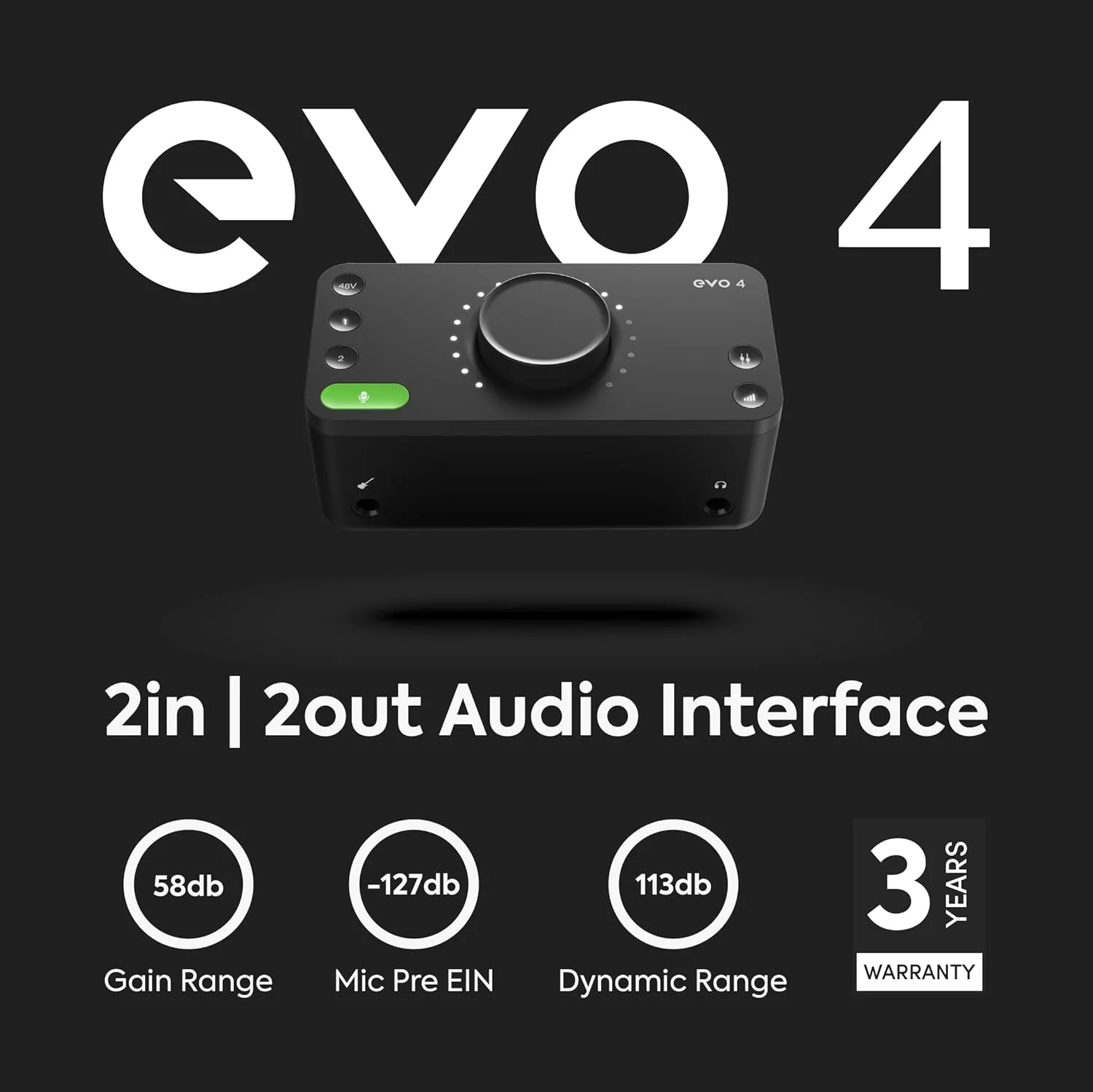 اینترفیس صوتی USB اودینت EVO 4 2x2 با تاخیر بسیار کم اینترفیس صوتی USB اودینت EVO 4 2x2 با تاخیر بسیار کم