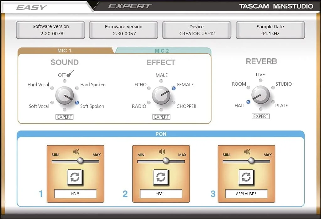 کارت صدای TASCAM MiNiSTUDIO Creator US-42B کارت صدای TASCAM MiNiSTUDIO Creator US-42B